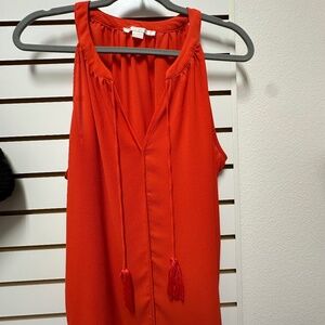 C&E Orange Sleeveless Top